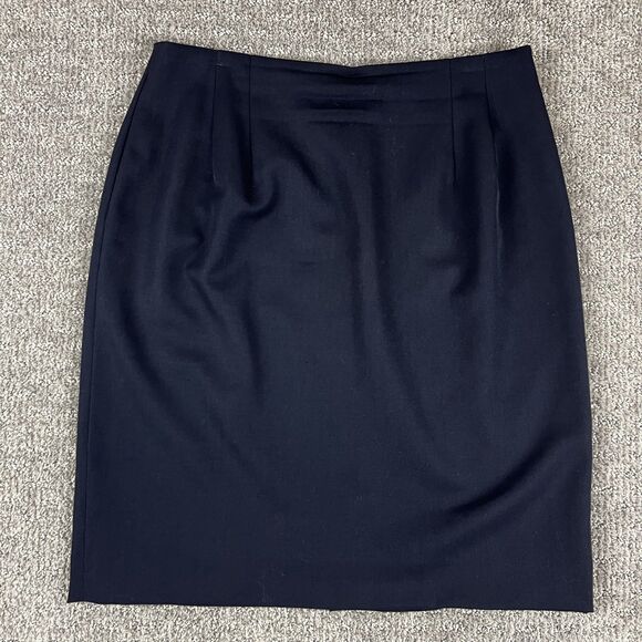 Vtg Classiques For Nordstrom Skirt Womens 12 Black Wool High Waist Career Japan - Picture 1 of 8
